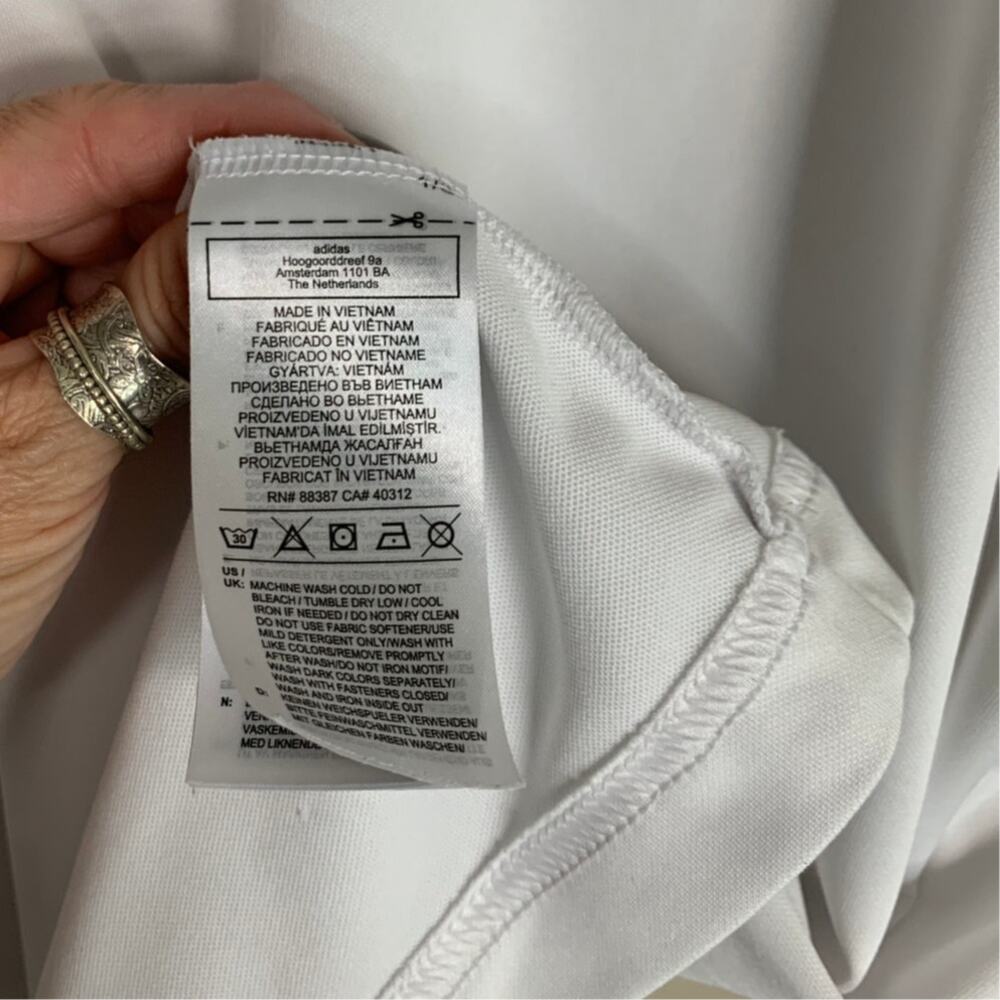 adidas White and Gray Men's Shirt - Picture 6 of 9